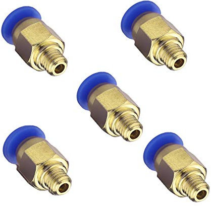 SIENOC PC4-M6 Pneumatische Luft gerade Schnellverschraubung 4mm Gewinde M6 (5 Stück)
