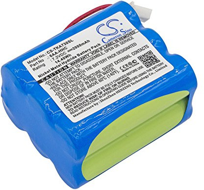 CS-TKA730SL Akku 2000mAh Kompatibel mit [TDK] Life on Record A73, Life on Record A73 Boombox Ersetzt 6AA-HHC