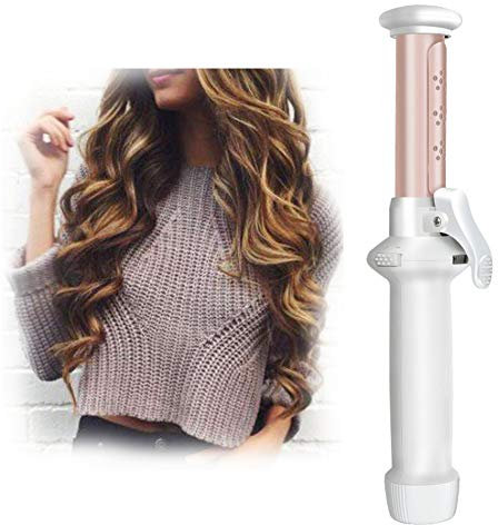 Mini ferro arricciacapelli senza fili, 30 W, 2 in 1, ricaricabile tramite USB, in ceramica, da viaggio, per acconciature, uso bagnato e asciutto (bianco)