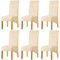 LANSHENG Stretchy XL Stuhlbezüge für Esszimmerstühle, Stretch Spandex mit Gummiband Stuhlbezug,Velvet Large Dining Chair Schonbezüge für Restaurant Hotel Party Bankett (Beige,6er Set (Groß))