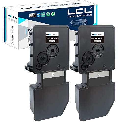 LCL Kompatibel Tonerkartusche TK5240 TK-5240 TK-5240K 1T02R70NL0 (2Schwarz) kompatibel mit Kyocera ECOSYS M5526 M5526cdw M5526cdn P5026 P5026cdn P5026cdw Toner Drucker