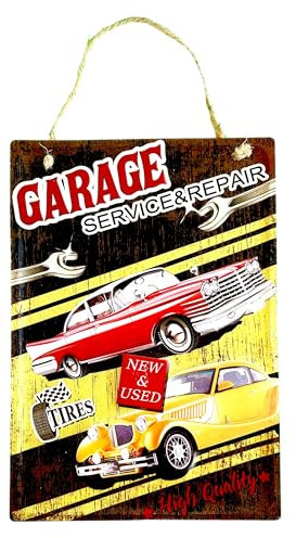 DiiliHiiri Cartel Metálico A3 Taller — Placa Metálica Retro 40x28x0,2cm para Decoracion Pared Vintage Hogar y Cocina Adornos Decorativos para Taller Garage Bar Regalos Originales para Padre (9524)