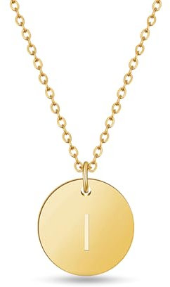 GD GOOD.designs Kette mit Buchstabe I Gold 18 Karat - Wasserfest I Goldkette für Damen mit A-Z Anhänger I Initial Buchstabenkette - Valentinstag-Geschenk für Sie und Ihn