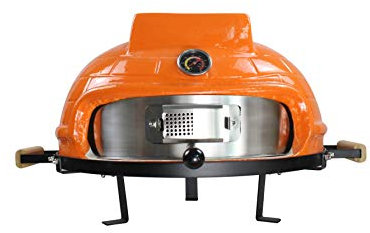 Higoshi ORANGE Ceramic Mini Cooking Table Top Pizza Oven Next Day Delivery