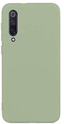 CUZZCASE Funda para Xiaomi Mi 9 SE+(Protector de Pantalla de Vidrio Templado) Carcasa Silicona Suave Gel Rasguño y Resistente Teléfono Móvil Cover-Matcha