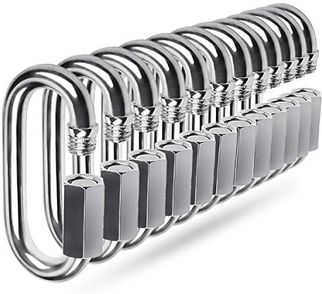 Quick Link, Ekunbuy 304 Stainless Steel Heavy Duty Locking Clips Chain Connector Repair Link Buckle for Swing Outdoor Camping