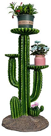 Xyanzi Ornamenti creativi del Basamento del Fiore del Modello del Cactus, ripiano Multistrato del Pavimento, Supporto di Fiori succulente del ravanello Verde, Decorazioni della casa (Color : Green)