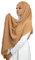 HE700 Damen-Hijab zum Hineinschlüpfen mit Knotenmütze, luxuriöser Medinenseide, camel, One size