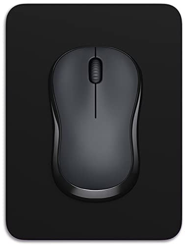 Dapesuom Mouse Pad, Small Mouse Pad 6 x 8 Inch with Non-Slip Rubber Base, Waterproof Mouse Mat, Mini Mouse Pad for Women Kids Men Wireless Mouse Laptops Keyboard Tray Home Office Travel, Jet Black
