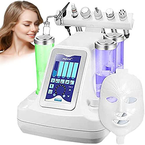 LIMEIDM Hydro-Sauerstoff-Schönheits-Maschine, Wasser Sauerstoff Jet Peel Haut Lifting feuchtigkeitsspendend, 8 in 1 Vacuum Gesichtsreinigung Massage Hydra, Gesichtspflege Falten-Gerät entfernen