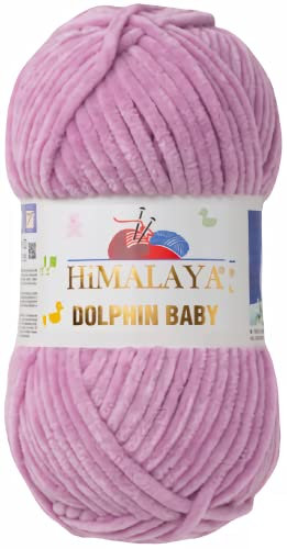 Strickfein Himalaya Dolphin Baby Wolle Garn Baumwolle Strickwolle zum Stricken häkeln (80334 Flieder)