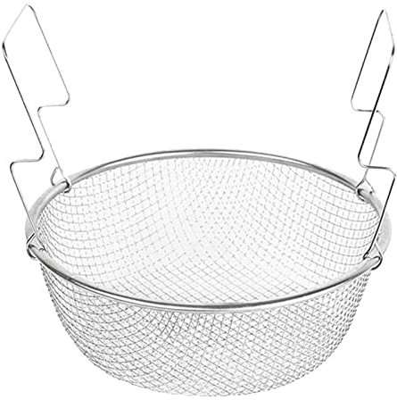 Colanders Food Strainers Fryer Accessories Stainless Steel Frying Basket Kitchen Tool Kitchen Strainers Deep Fryer Ladle (Color : B 21cm)