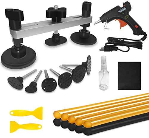 Winsall Auto Body Dent Puller Kit, Auto Paintless Dent Repair Kit with Bridge Puller, Dent Puller Kit, Car Dent Removal Kit Powerfully Pops Car Dents and Other Metal Surface Dents