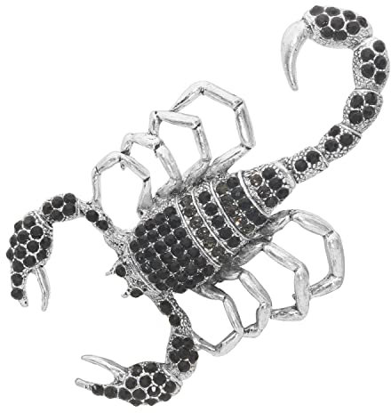 KristLand Vintage Skorpion Brosche mit Vollem Kristall Stein Coole Tier Brosche für Männer Geschenk Corsage Modische Brosche Geburtstag Party Geschenkbox Frauen