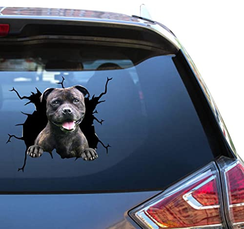 American Staffordshire Terrier Aufkleber Staffordshire Bullterrier Autoaufkleber Rückseite Wasserdicht Fenster Atickers für Teenager Bumber Cars Aufkleber