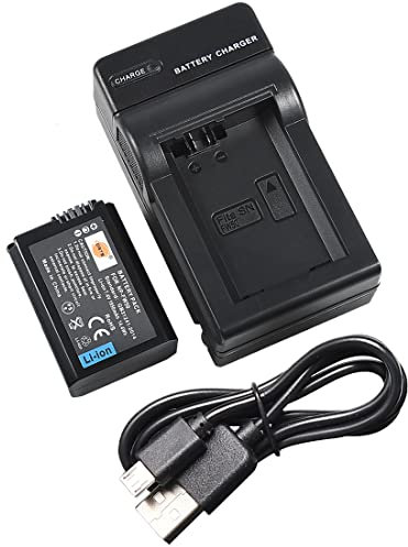 DSTE NP-FW50 Li-ION Batterie et Chargeur USB Costume pour Sony ZV-E10, RX10 IV, A7, A3000, A6000, A6300, A6400, NEX-3, NEX-3N, NEX-5, NEX-5N, NEX-5R, NEX-5T, NEX-6, NEX-7
