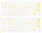 PATIKIL Coréen Clavier Autocollants PC Clavier Autocollants Transparent Fond avec Jaune Lettrage pour Ordinateur Portable Ordinateur Portable Bureau 2Pcs