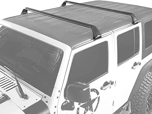 JITONA 2 Stück Aluminium Dachträger Relingträger Dachgepäckträger für Jeep Wrangler JK JL Unlimited 2007-2020, Fahrradträger Dachboxen Dachgepäckablage