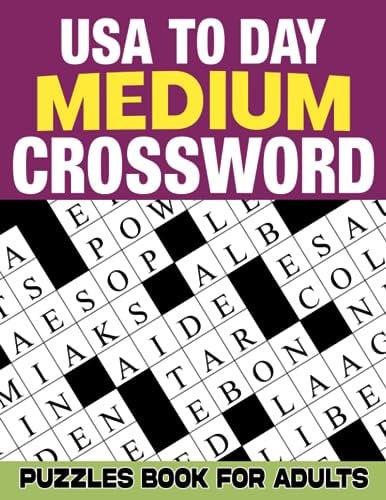 Usa To Day Medium Crossword Puzzles Book For Adults: Engage your brain with challenging puzzles to challenge the mind