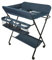 Belfoyer Wickeltisch, faltbar und tragbar, Wickeltisch mit 4 Rollen, tragbare Wickelstation, 80 x 66 x 92-98 cm (dunkelblau)