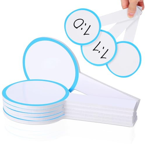 DEARMAMY 6Er Set Handheld Anzeigetafeln Trocken Abwischbare Einseitige Whiteboards 7.68X3.94X0.20In Wiederverwendbare Bewertungs- Und Abstimmungsboards Für Büro Schule Und Spiele