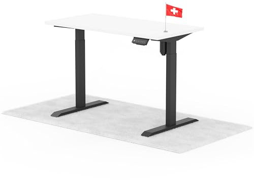 Standable ECO Höhenverstellbarer Schreibtisch 120 x 60 cm I elektrischer Office Table mit 3 Speicherstufen I Schreibtisch höheneinstellbar 70-115 cm I Büro-Tisch mit 1,8 cm Dicke