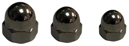 Hutmuttern DIN 1587 Edelstahl Schwarz M4 (10, M 4)