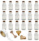 20 Flaschen 250 ml mit Korkverschluss + 20 selbstklebende Etiketten + 20 Löffel + 20 Etiketten Kraftpapier + Juteband | Geschenke: Hochzeit, Taufe, Kommunion | Dekoration, Aufbewahrung