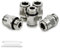 Bwintech 5 piezas 4mm Tubo de diámetro exterior x rosca macho 1/8 BSP con junta tórica recta Latón niquelado Racor de cierre a presión neumático Push to Connect