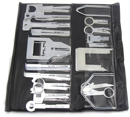 TECKEEN 38Pcs Auto Car Radio Removal Key Repair Tool for Sony Radio for Clarion Radio for Kenwood Radios
