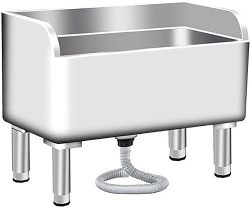 SHENJIA Commercial Floor Mop Sink, Stainless Steel Mop Service Basin Utility Tub Mop Bucket Laundry Room Slop Sink For Kitchen/Restaurant/Business/Garages(Size:45x41x60cm)