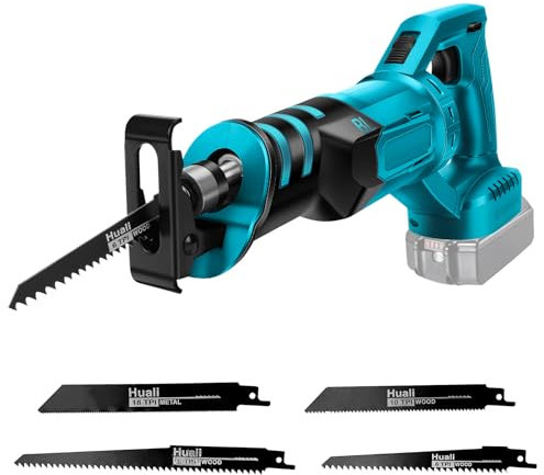 WingFly Seghe Alternative per Makita 18 V Batteria, Segaccio a Batteria, Motore Potente 0-3000 SPM, Giri Regolabile Con 4 Lame Per Tagliare Tubi In PVC e Metallo