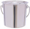 TuliperMood Cubo de acero inoxidable con tapa, cubo de acero inoxidable, jardín, cubo industrial jardín, olla de sopa (12 l)