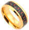 Stfery Titanring Herren, Gold Ringe Kohlefaser Verlobungsring Mann