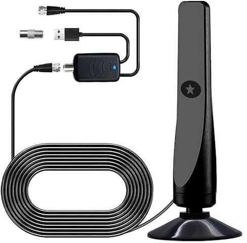 YANGUN Wavemax TV Antenna, Rewave TV Antenna, Digital Indoor TV Aerial with Amplifier Signal Booster, TV Antenna Indoor Outdoor Getrewave Antenna, Satellite Antenna for Smart TV & All Older TV's