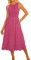 GRACE KARIN Robe d'été décontractée pour femme - Robe débardeur trapèze - Robe midi à œillets - Col rond - Robe de vacances décontractée avec poches, framboise, L