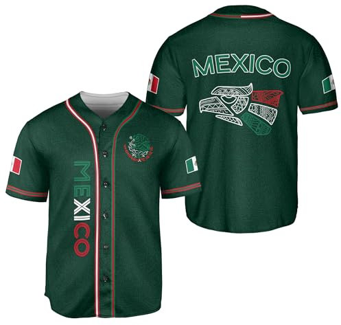 CHIARA CONTI11 Mexiko-Trikot Baseball, Mexiko-Trikot für Herren, mexikanische Baseball-Trikots für Herren, Ds05, XL