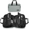 BQKOZFIN Chef Knife Bag, 17 Slots Knife Storage Case for Professional Chefs, Knife Carrying Case with Multiple Pockets, Knife Carrier Travel Bag for Knives & Kitchen Utensils, Small (Grey)