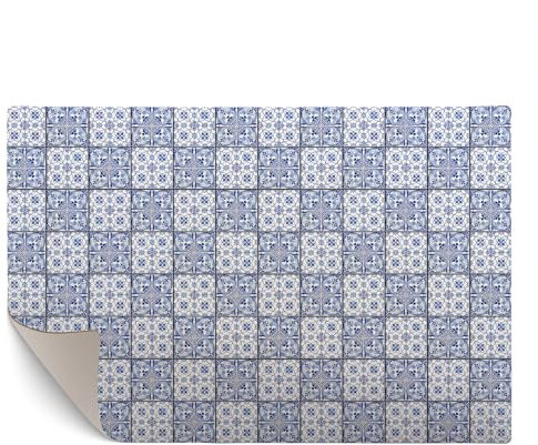 murando - Tapis de décoration Oriental 180x120 cm - Tapis PVC Grand Antidérapant Salon Chambre Cuisine Salle de Bain Doux Luxueux Décoratif Résistant à l'eau - Durable Mosaàque Exotique f-C-0039-bi-b