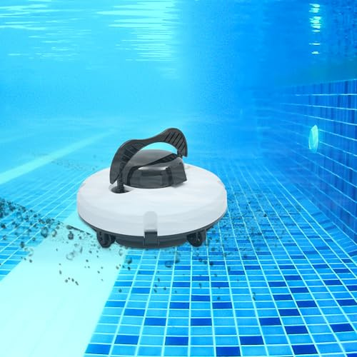 TAPMING Robot de piscine - Temps de nettoyage : 120 minutes - Démarrage en une touche - Sans fil - Précision du filtre : 180 μm - Pour piscines jusqu'à < 100 m² de surface au sol