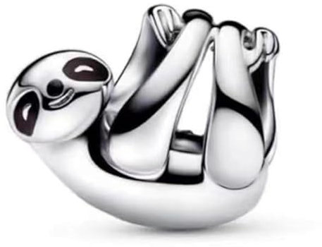 Amuefer Hanging Sloth Charms für Armbänder 925 Sterling Silber mit Cubic Zirkonia Anhänger für Halsketten Geburtstag Weihnachten Schmuck Geschenke für Frauen