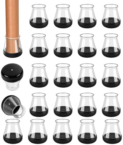 24 Pcs Chair Floor Protectors, Stylish And Exquisite Chair Leg Protectors, 13-20mm Silicone Chair Leg Protectors, Suitable For Protecting Floors, Chairs, No Scratches