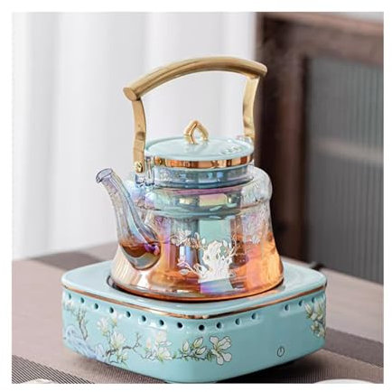 FAJNUZI2024 Teapot High End and Beautiful Glass Teapot Electric Pottery Stove Dedicated Lifting Beam for Brewing Tea Side Handle Tea Maker Tea Making Stove Health Pot High-end Tea Kettle