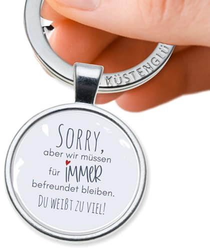 KÜSTENGLÜCK Schlüsselanhänger Für immer befreundet, Beste Freundin Geschenke, Geschenke für Frauen, Geschenke für Freundin, Inspirierende Geschenke für Freundin, Geburtstagsgeschenk Freundin