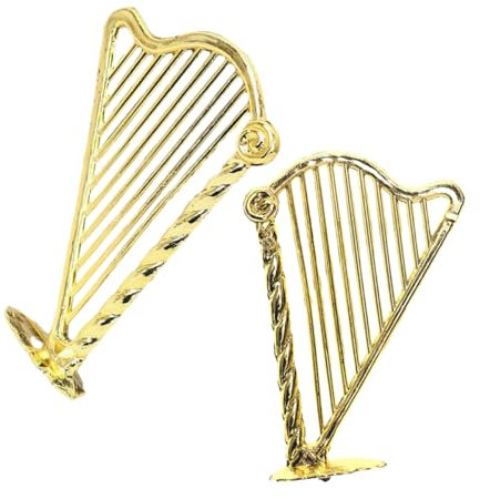 JOINPAYA 2 Stück Mini Harfe Spielzeug Musikinstrumente Winzige Harfenreplik Heimbüro Tischdekoration Miniatur Harfenfigur Miniaturfigur Miniatur Harfenreplik Lyra Harfe