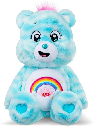 Care Bears Basic Fun 35cm Medium Plush – Sweet Serenity Bear (Eco Friendly) | Soft Cuddly Toy for Kids & Collectors
