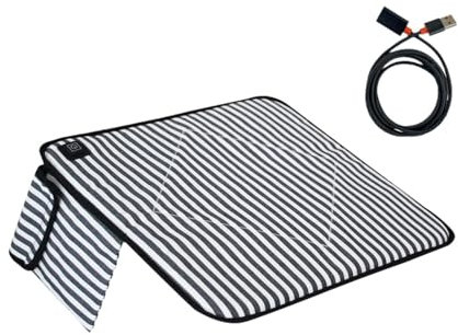 Harilla Beheiztes Sitzkissen, elektrisch beheiztes Sitzkissen, Cartoon-Wärmer-Stuhlkissen, USB-Heizmatte, Heizkissen für Reisen, Büro, Geschenke, Blau