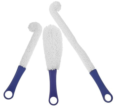 Healifty 3pcs Red Wine Glass Brush Flexible Bottle Cleaner Brush for Glassware Wine Decanter Cleaning Tool Bar Use