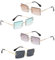 Gativs Vintage Randlose Sonnenbrille 4 Paar Vintage Brille Randlos Retro Rechteck Brille Quadratisch Randlose Rechteckige Sonnenbrille Schutz, Schmale (Unisex)