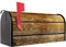 banjado® Amerikanischer Briefkasten - US Mailbox/Letterbox mit Motiv Holzbretter 51x22x17cm - Postkasten Stahl aus Amerika – Briefkasten amerikanisch schwarz pulverbeschichtet